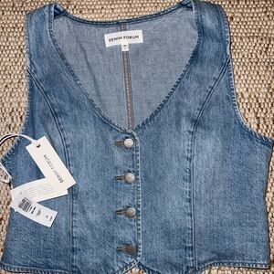 Denim Forum Light Blue Buttoned Vest